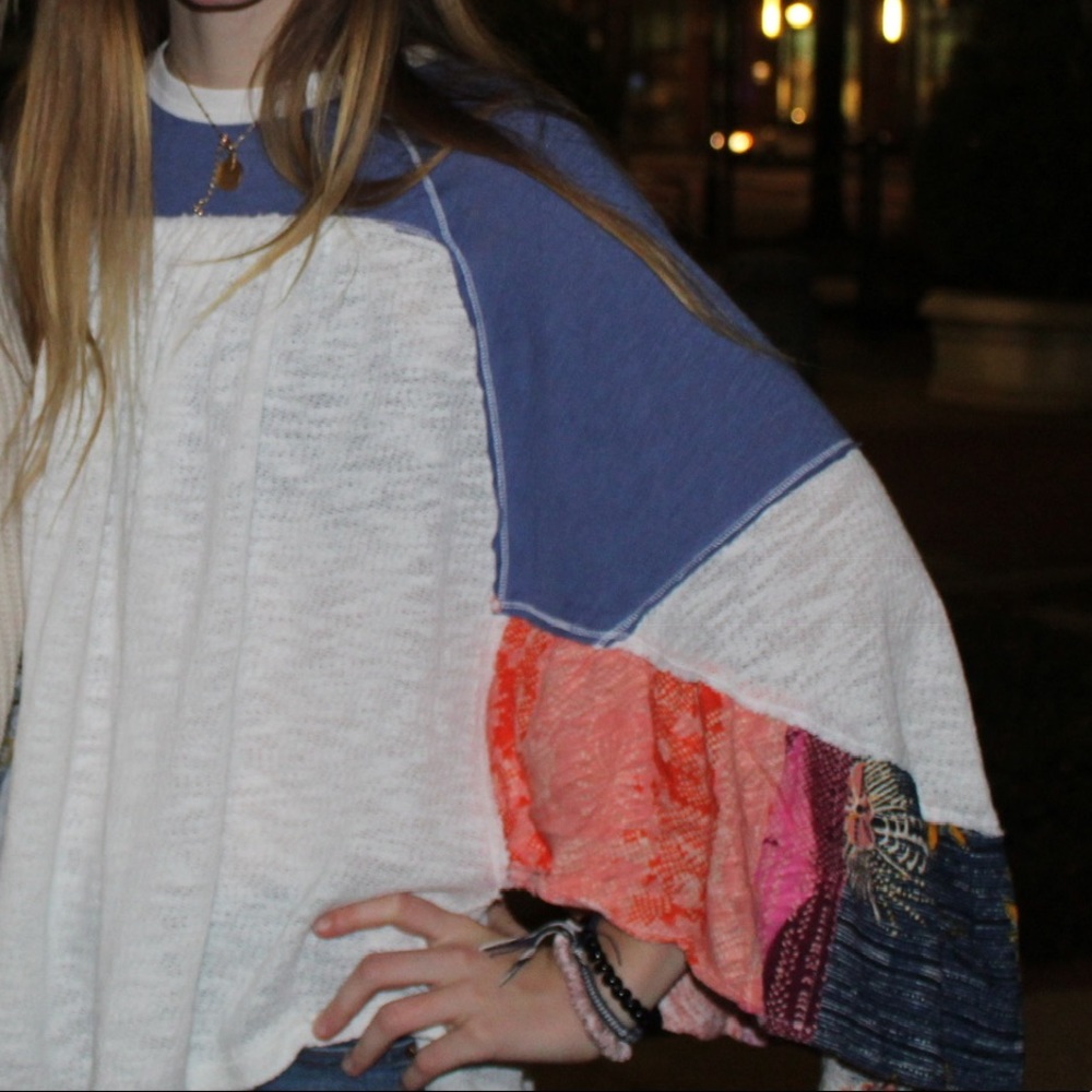 Free people patterned top
